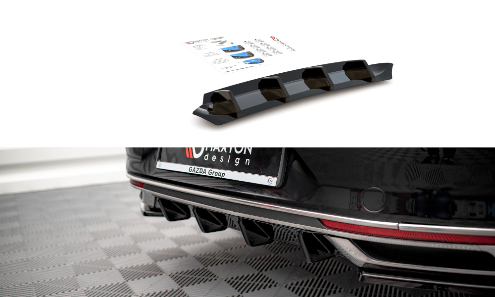 DIFFUSORE POSTERIORE adatto per VOLKSWAGEN PASSAT B8 FACELIFT 2019-2023
