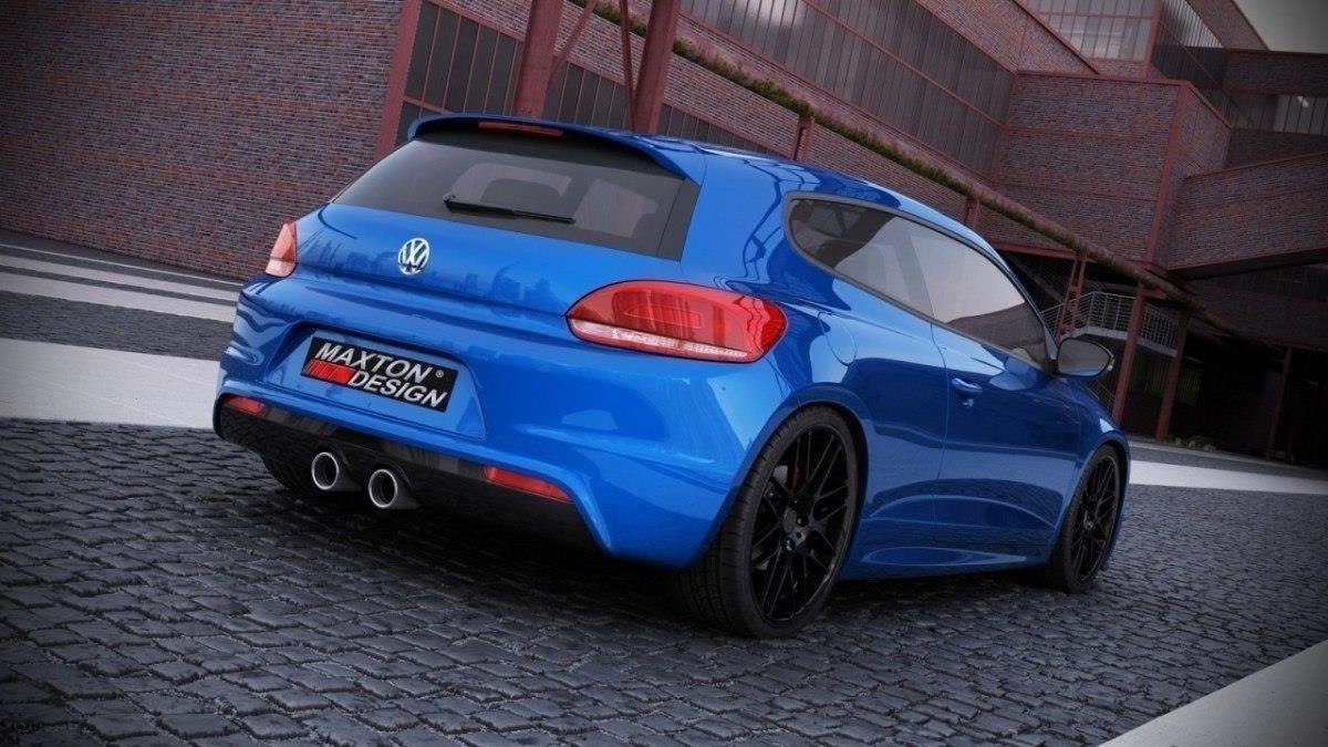 DIFFUSORE POSTERIORE ADATTO PER VW SCIROCCO III R CON 2 FORI DI SCARICO
