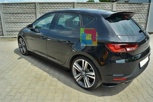 🔥ART.0121 MINIGONNE LATERALI SOTTO PORTA SEAT LEON 5F 12-19 ABS NERO LUCIDO🔥