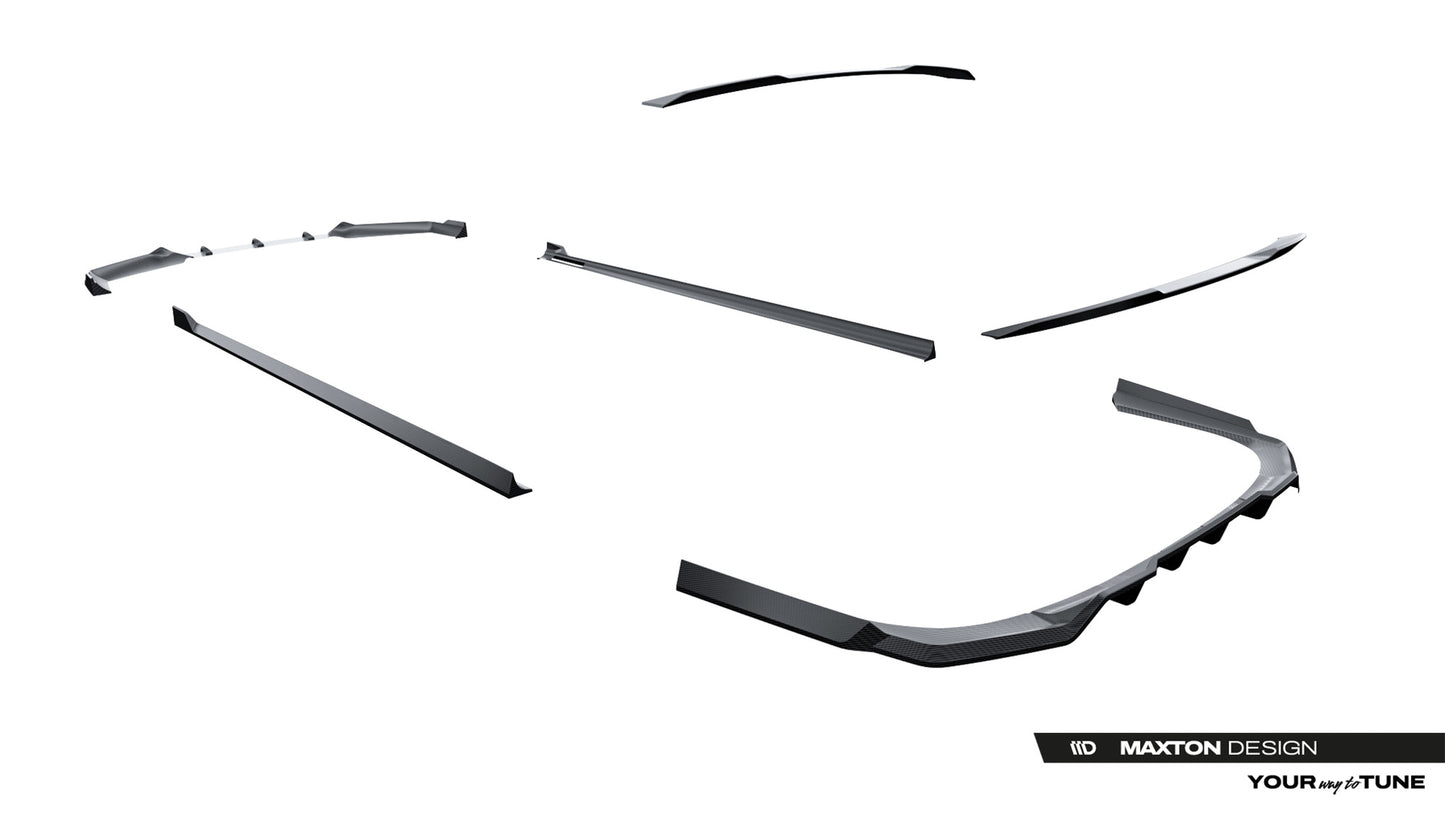 SPLITTER SUITABLE FOR VW GOLF 8 GTI GTD RLINE LOOK GLOSSY BLACK SPORTY DESIGN 