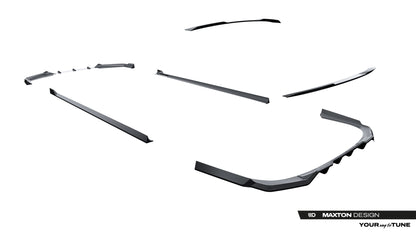 SPLITTER SUITABLE FOR VW GOLF 8 GTI GTD RLINE LOOK GLOSSY BLACK SPORTY DESIGN 