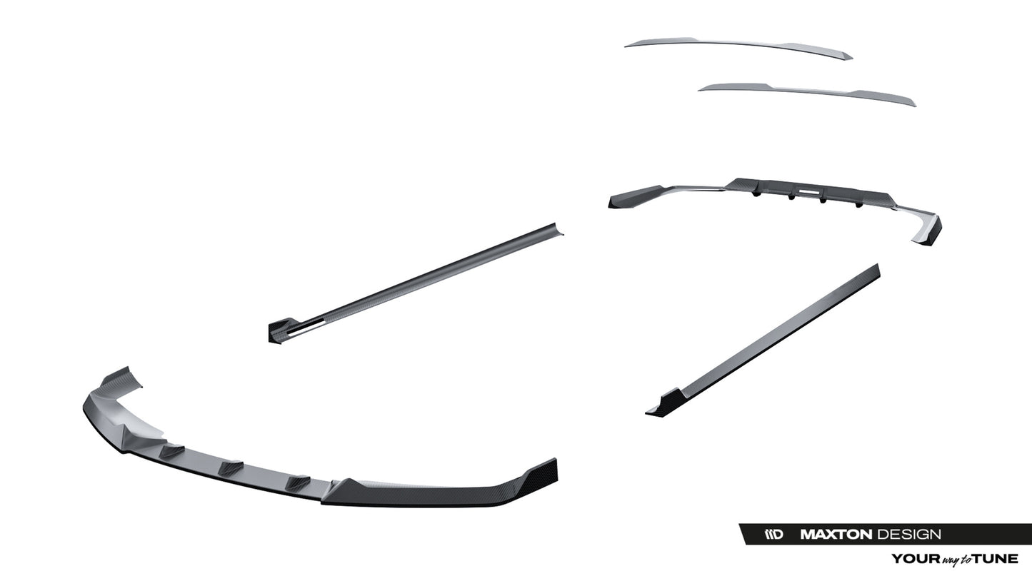 SPLITTER SUITABLE FOR VW GOLF 8 GTI GTD RLINE LOOK GLOSSY BLACK SPORTY DESIGN 