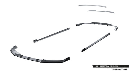 SPLITTER SUITABLE FOR VW GOLF 8 GTI GTD RLINE LOOK GLOSSY BLACK SPORTY DESIGN 