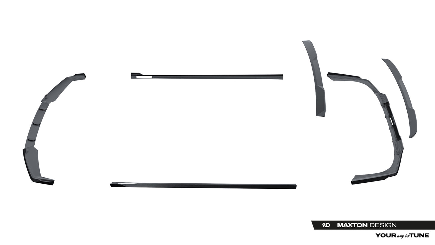 SPLITTER SUITABLE FOR VW GOLF 8 GTI GTD RLINE LOOK GLOSSY BLACK SPORTY DESIGN 