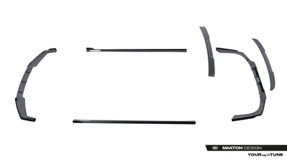 SPLITTER SUITABLE FOR VW GOLF 8 GTI GTD RLINE LOOK GLOSSY BLACK SPORTY DESIGN 