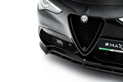 SPLITTER SUITABLE FOR VW GOLF 8 GTI GTD RLINE LOOK GLOSSY BLACK SPORTY DESIGN 