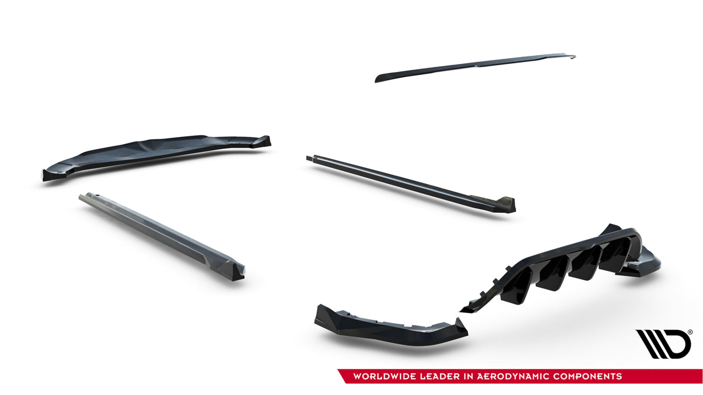 SPLITTER SUITABLE FOR VW GOLF 8 GTI GTD RLINE LOOK GLOSSY BLACK SPORTY DESIGN 