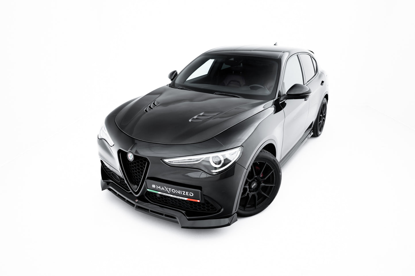 SPLITTER SUITABLE FOR VW GOLF 8 GTI GTD RLINE LOOK GLOSSY BLACK SPORTY DESIGN 