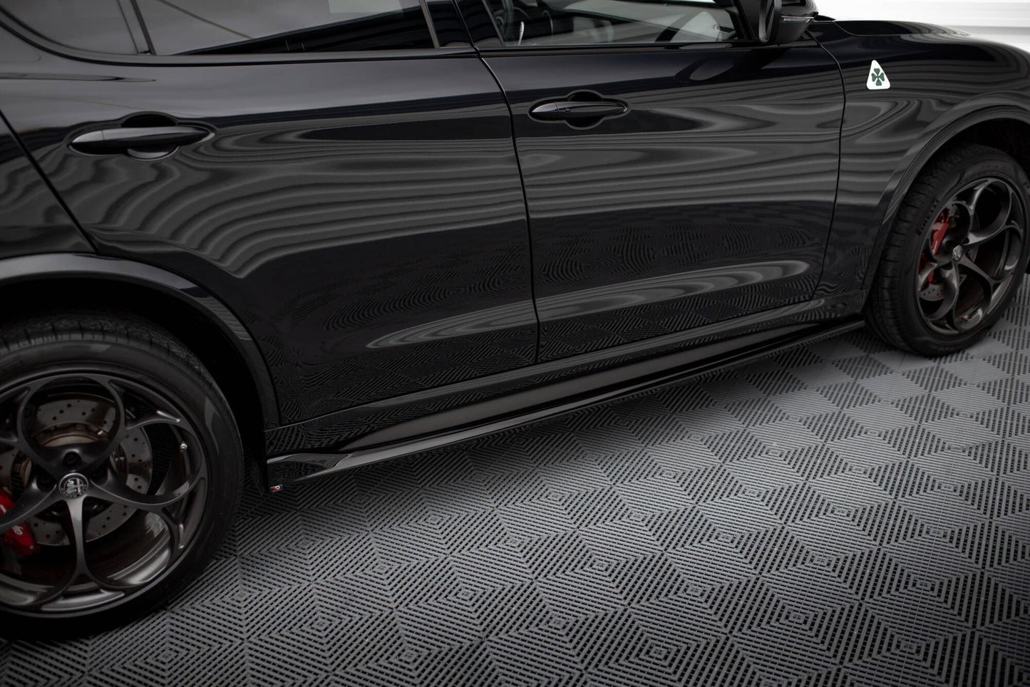 SPLITTER SUITABLE FOR VW GOLF 8 GTI GTD RLINE LOOK GLOSSY BLACK SPORTY DESIGN 