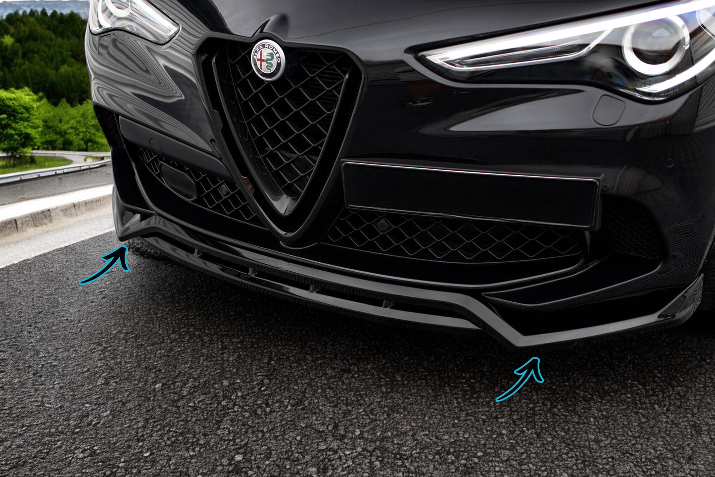 🔥Set di Splitters Alfa Romeo Stelvio Quadrifoglio Mk1🔥
