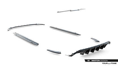 SPLITTER SUITABLE FOR VW GOLF 8 GTI GTD RLINE LOOK GLOSSY BLACK SPORTY DESIGN 