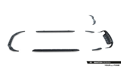 SPLITTER SUITABLE FOR VW GOLF 8 GTI GTD RLINE LOOK GLOSSY BLACK SPORTY DESIGN 
