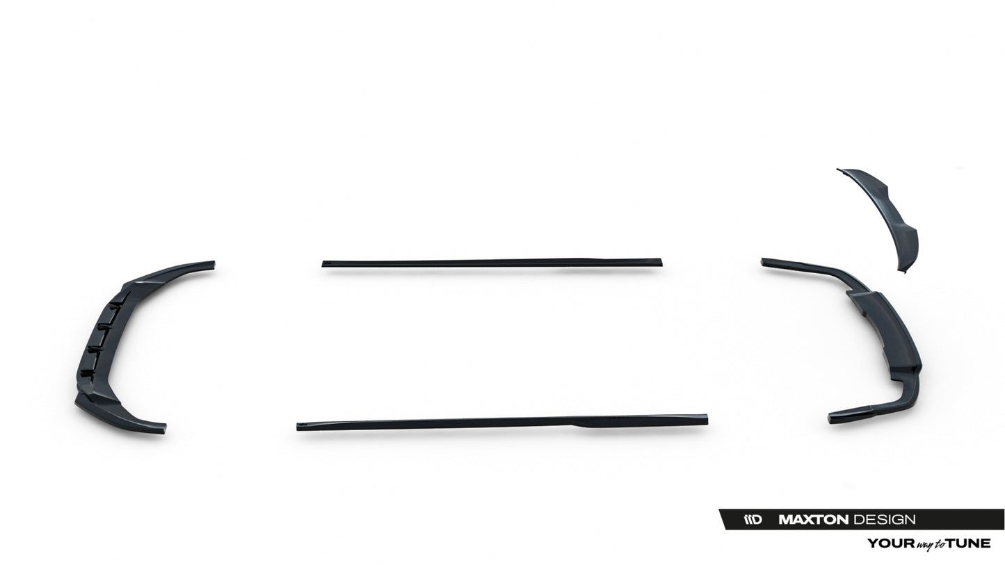 SPLITTER SUITABLE FOR VW GOLF 8 GTI GTD RLINE LOOK GLOSSY BLACK SPORTY DESIGN 