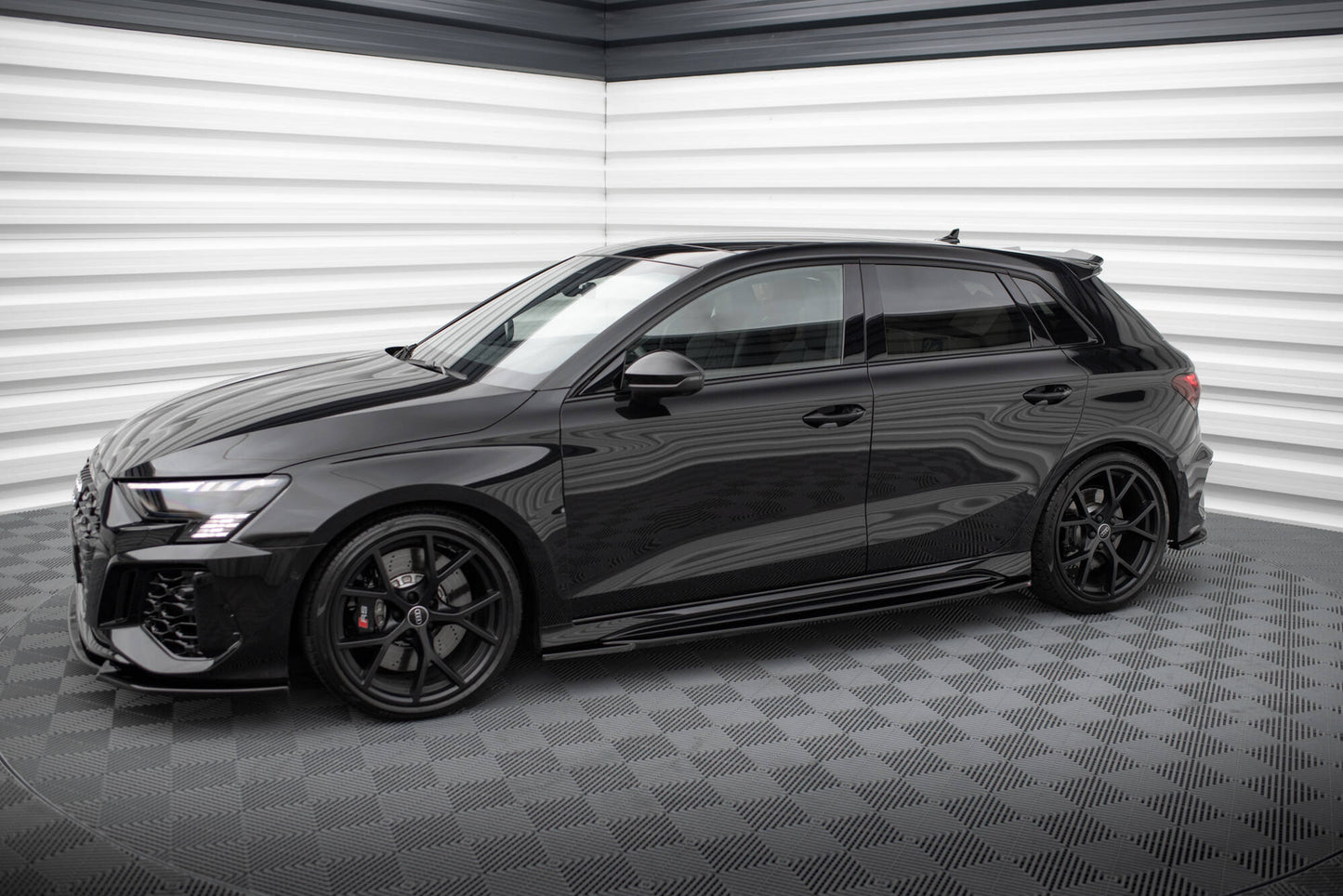 SPLITTER SUITABLE FOR VW GOLF 8 GTI GTD RLINE LOOK GLOSSY BLACK SPORTY DESIGN 