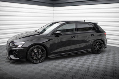SPLITTER SUITABLE FOR VW GOLF 8 GTI GTD RLINE LOOK GLOSSY BLACK SPORTY DESIGN 