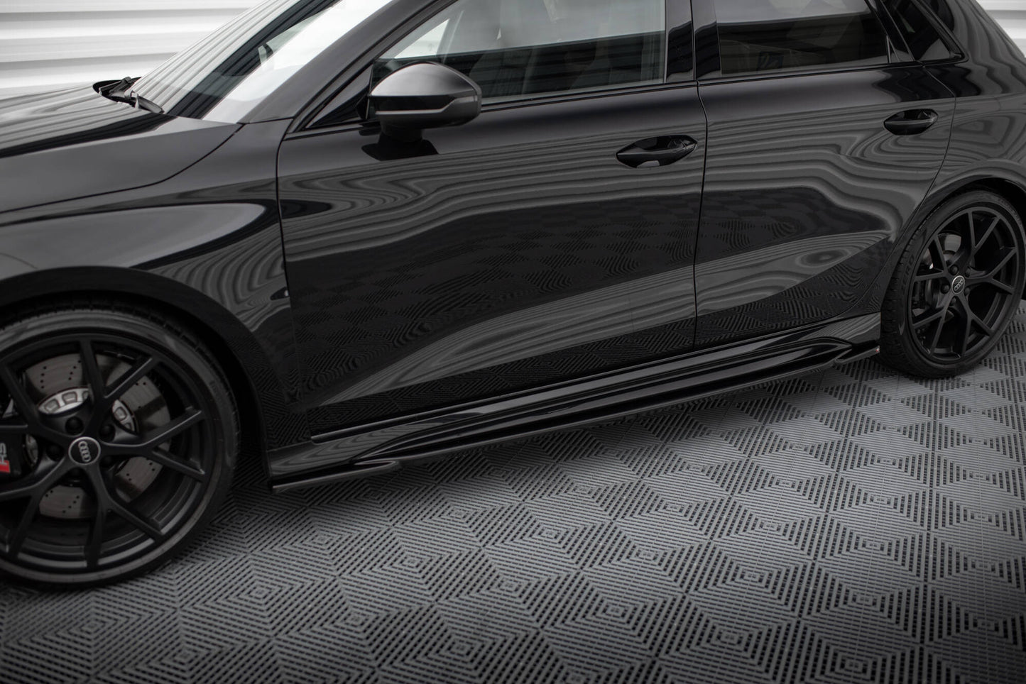 SPLITTER SUITABLE FOR VW GOLF 8 GTI GTD RLINE LOOK GLOSSY BLACK SPORTY DESIGN 