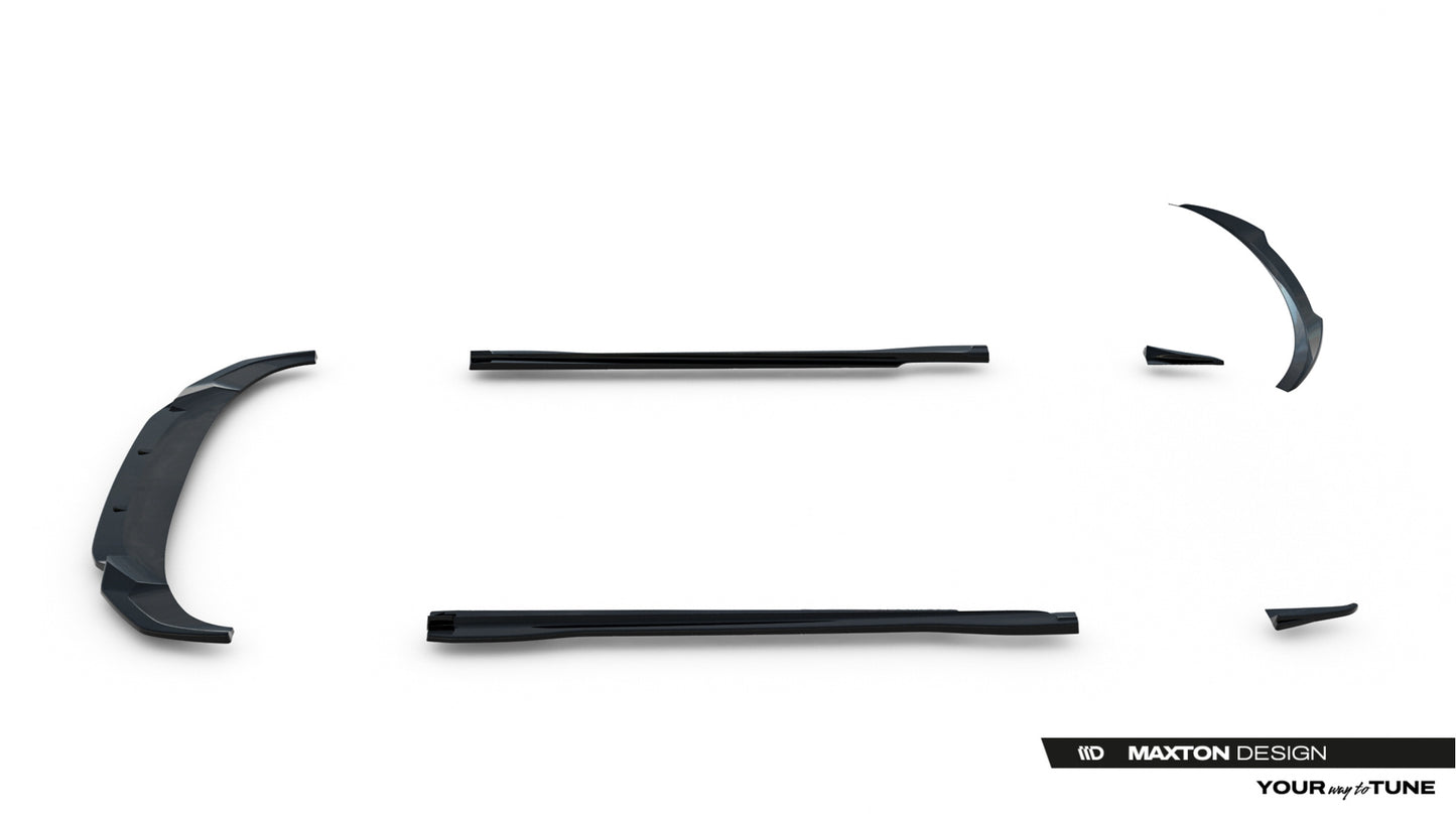 SPLITTER SUITABLE FOR VW GOLF 8 GTI GTD RLINE LOOK GLOSSY BLACK SPORTY DESIGN 