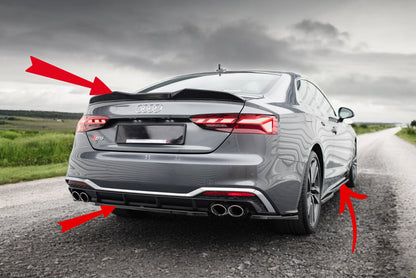 😍Set di splitter adatto per Audi S5 A5 S-Line F5 Facelift😍