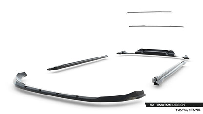 SPLITTER SUITABLE FOR VW GOLF 8 GTI GTD RLINE LOOK GLOSSY BLACK SPORTY DESIGN 