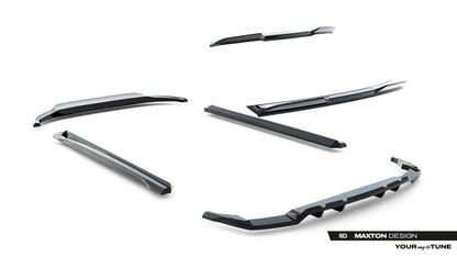 SPLITTER SUITABLE FOR VW GOLF 8 GTI GTD RLINE LOOK GLOSSY BLACK SPORTY DESIGN 