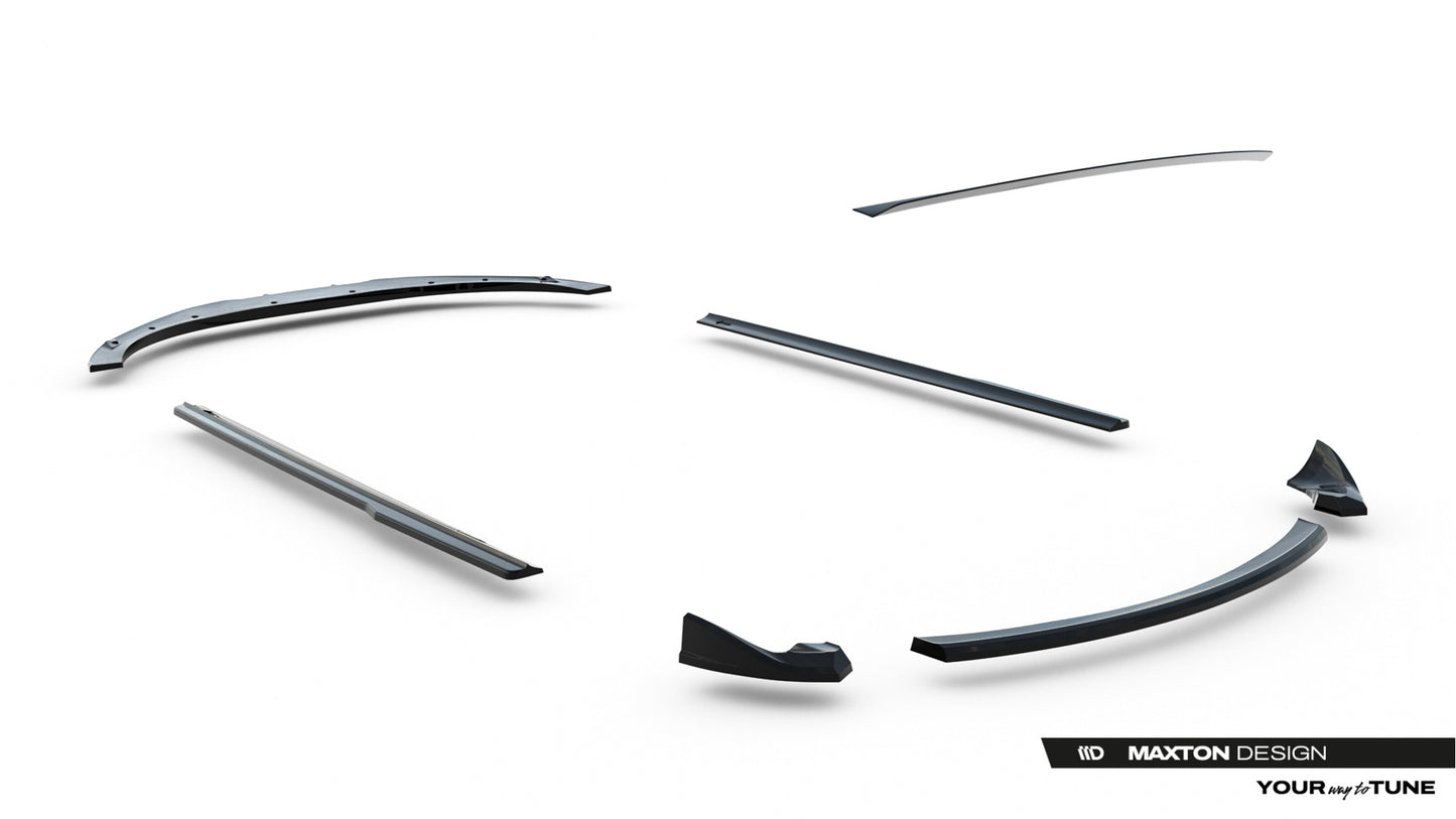SPLITTER SUITABLE FOR VW GOLF 8 GTI GTD RLINE LOOK GLOSSY BLACK SPORTY DESIGN 