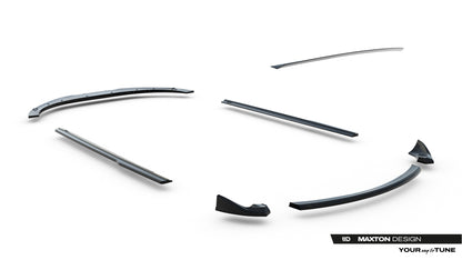 SPLITTER SUITABLE FOR VW GOLF 8 GTI GTD RLINE LOOK GLOSSY BLACK SPORTY DESIGN 