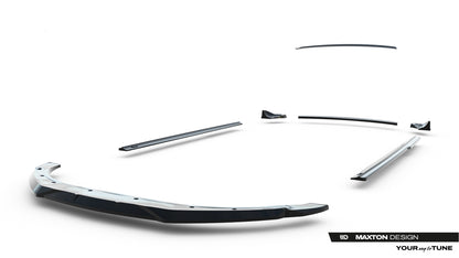 SPLITTER SUITABLE FOR VW GOLF 8 GTI GTD RLINE LOOK GLOSSY BLACK SPORTY DESIGN 