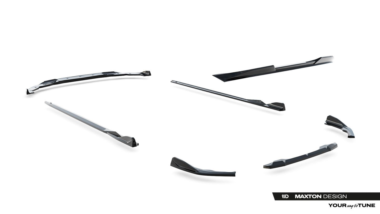 SPLITTER SUITABLE FOR VW GOLF 8 GTI GTD RLINE LOOK GLOSSY BLACK SPORTY DESIGN 