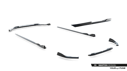 SPLITTER SUITABLE FOR VW GOLF 8 GTI GTD RLINE LOOK GLOSSY BLACK SPORTY DESIGN 