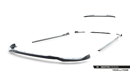 SPLITTER SUITABLE FOR VW GOLF 8 GTI GTD RLINE LOOK GLOSSY BLACK SPORTY DESIGN 