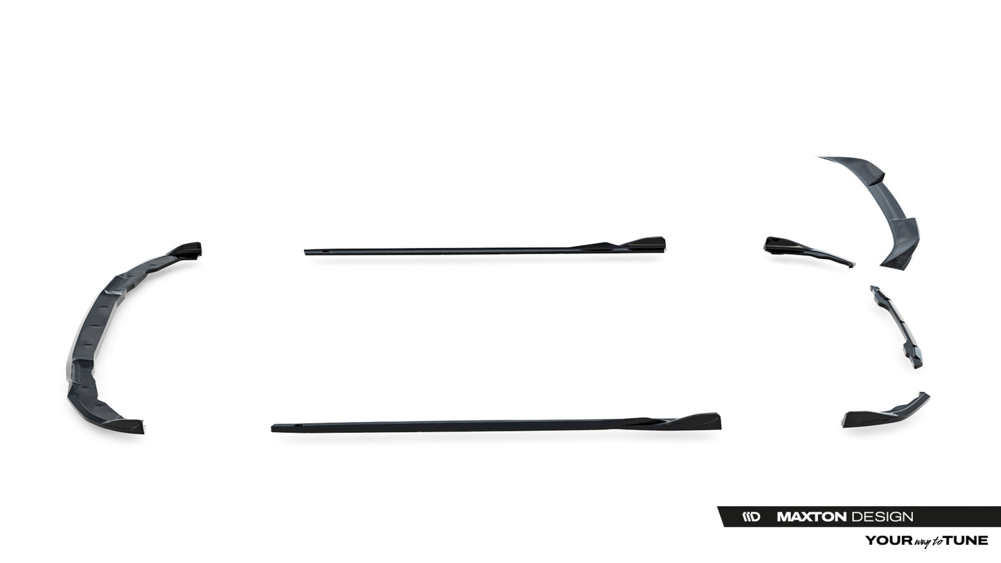 SPLITTER SUITABLE FOR VW GOLF 8 GTI GTD RLINE LOOK GLOSSY BLACK SPORTY DESIGN 