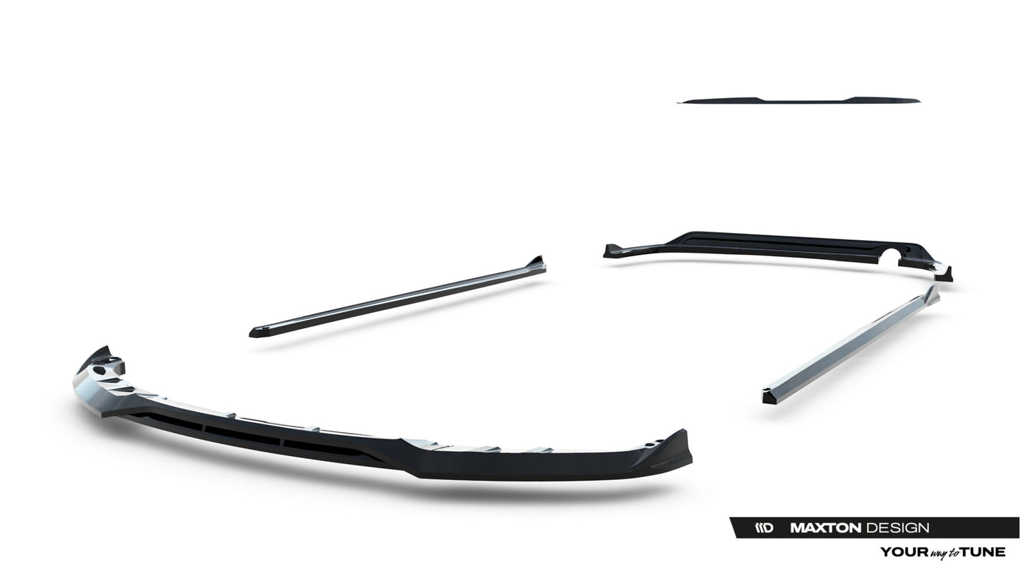 SPLITTER SUITABLE FOR VW GOLF 8 GTI GTD RLINE LOOK GLOSSY BLACK SPORTY DESIGN 