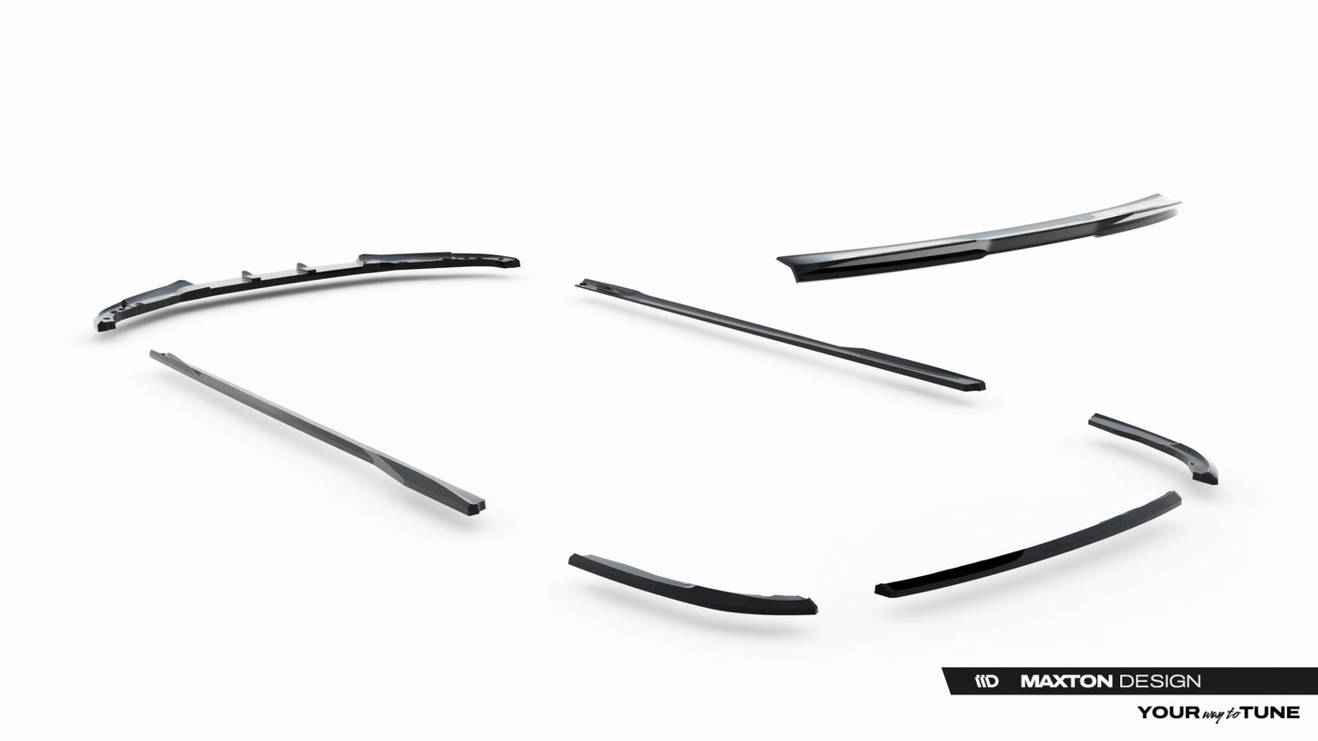 SPLITTER SUITABLE FOR VW GOLF 8 GTI GTD RLINE LOOK GLOSSY BLACK SPORTY DESIGN 