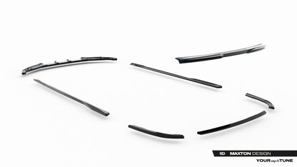 SPLITTER SUITABLE FOR VW GOLF 8 GTI GTD RLINE LOOK GLOSSY BLACK SPORTY DESIGN 