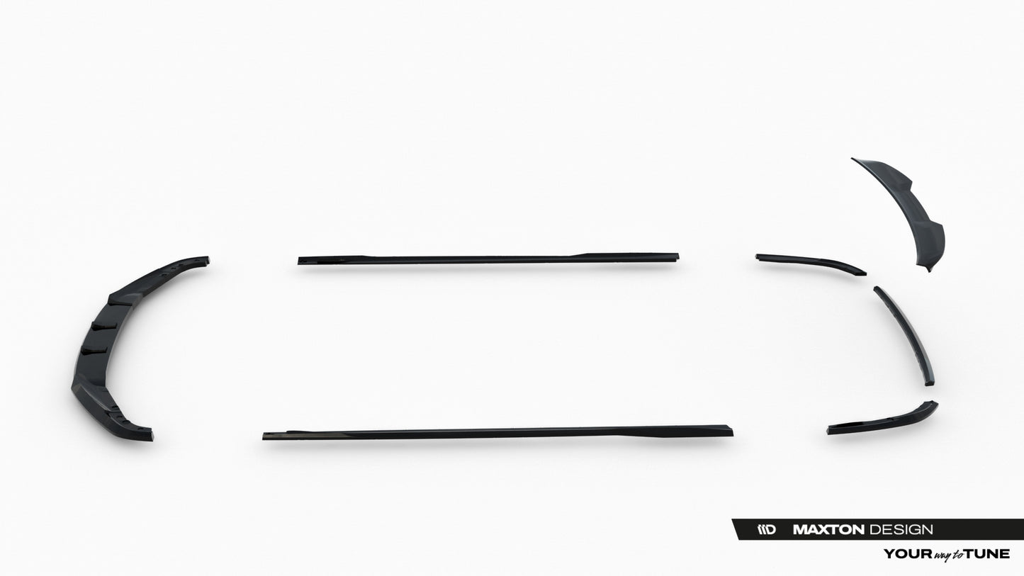 SPLITTER SUITABLE FOR VW GOLF 8 GTI GTD RLINE LOOK GLOSSY BLACK SPORTY DESIGN 