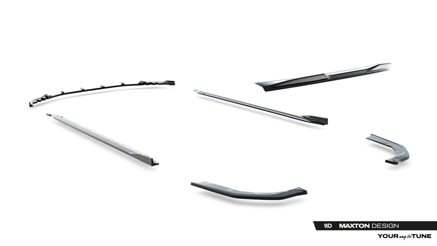 SPLITTER SUITABLE FOR VW GOLF 8 GTI GTD RLINE LOOK GLOSSY BLACK SPORTY DESIGN 