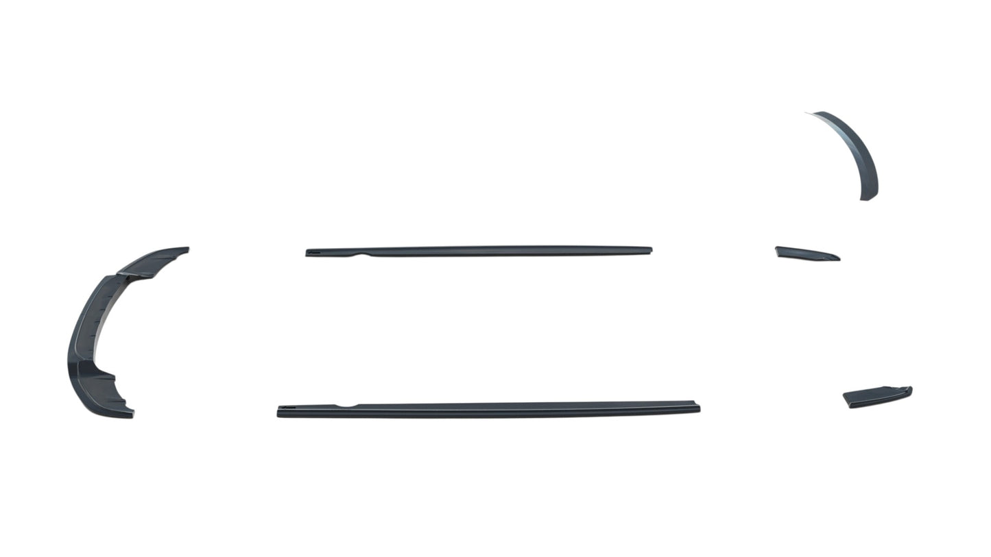 SPLITTER SUITABLE FOR VW GOLF 8 GTI GTD RLINE LOOK GLOSSY BLACK SPORTY DESIGN 