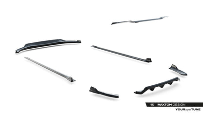 SPLITTER SUITABLE FOR VW GOLF 8 GTI GTD RLINE LOOK GLOSSY BLACK SPORTY DESIGN 