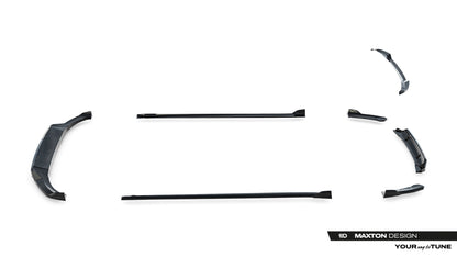 SPLITTER SUITABLE FOR VW GOLF 8 GTI GTD RLINE LOOK GLOSSY BLACK SPORTY DESIGN 