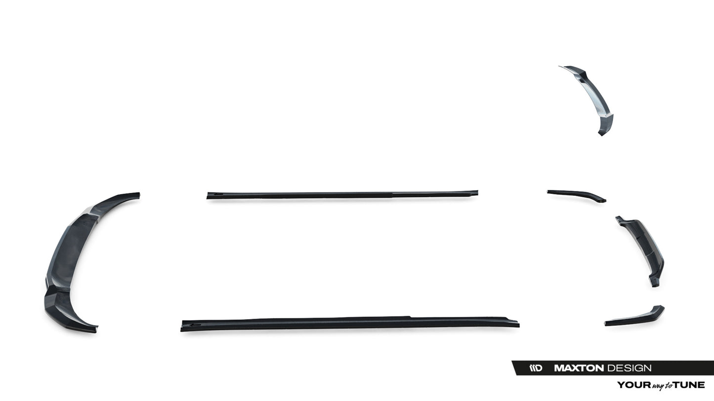 SPLITTER SUITABLE FOR VW GOLF 8 GTI GTD RLINE LOOK GLOSSY BLACK SPORTY DESIGN 