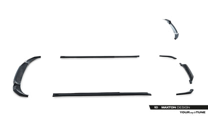 SPLITTER SUITABLE FOR VW GOLF 8 GTI GTD RLINE LOOK GLOSSY BLACK SPORTY DESIGN 