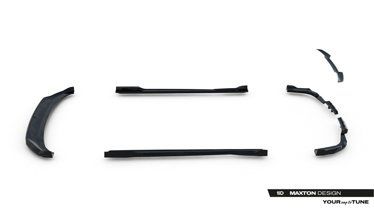SPLITTER SUITABLE FOR VW GOLF 8 GTI GTD RLINE LOOK GLOSSY BLACK SPORTY DESIGN 