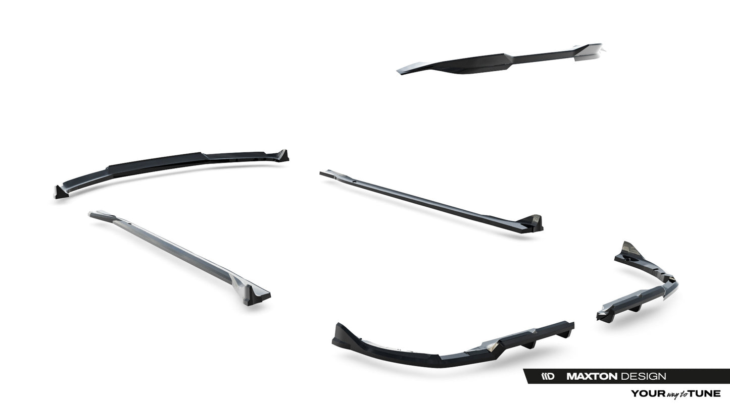 SPLITTER SUITABLE FOR VW GOLF 8 GTI GTD RLINE LOOK GLOSSY BLACK SPORTY DESIGN 