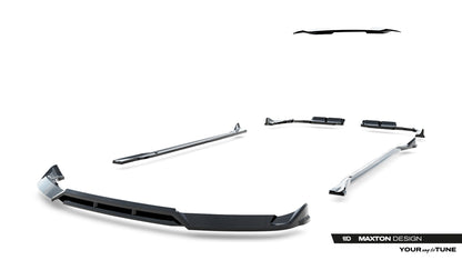 SPLITTER SUITABLE FOR VW GOLF 8 GTI GTD RLINE LOOK GLOSSY BLACK SPORTY DESIGN 