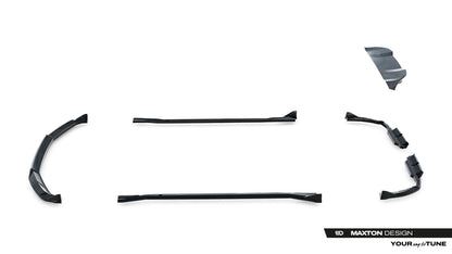 SPLITTER SUITABLE FOR VW GOLF 8 GTI GTD RLINE LOOK GLOSSY BLACK SPORTY DESIGN 