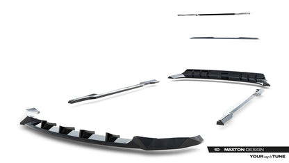 SPLITTER SUITABLE FOR VW GOLF 8 GTI GTD RLINE LOOK GLOSSY BLACK SPORTY DESIGN 