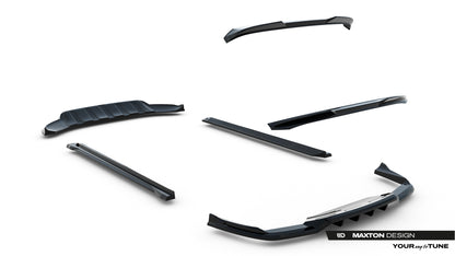 SPLITTER SUITABLE FOR VW GOLF 8 GTI GTD RLINE LOOK GLOSSY BLACK SPORTY DESIGN 