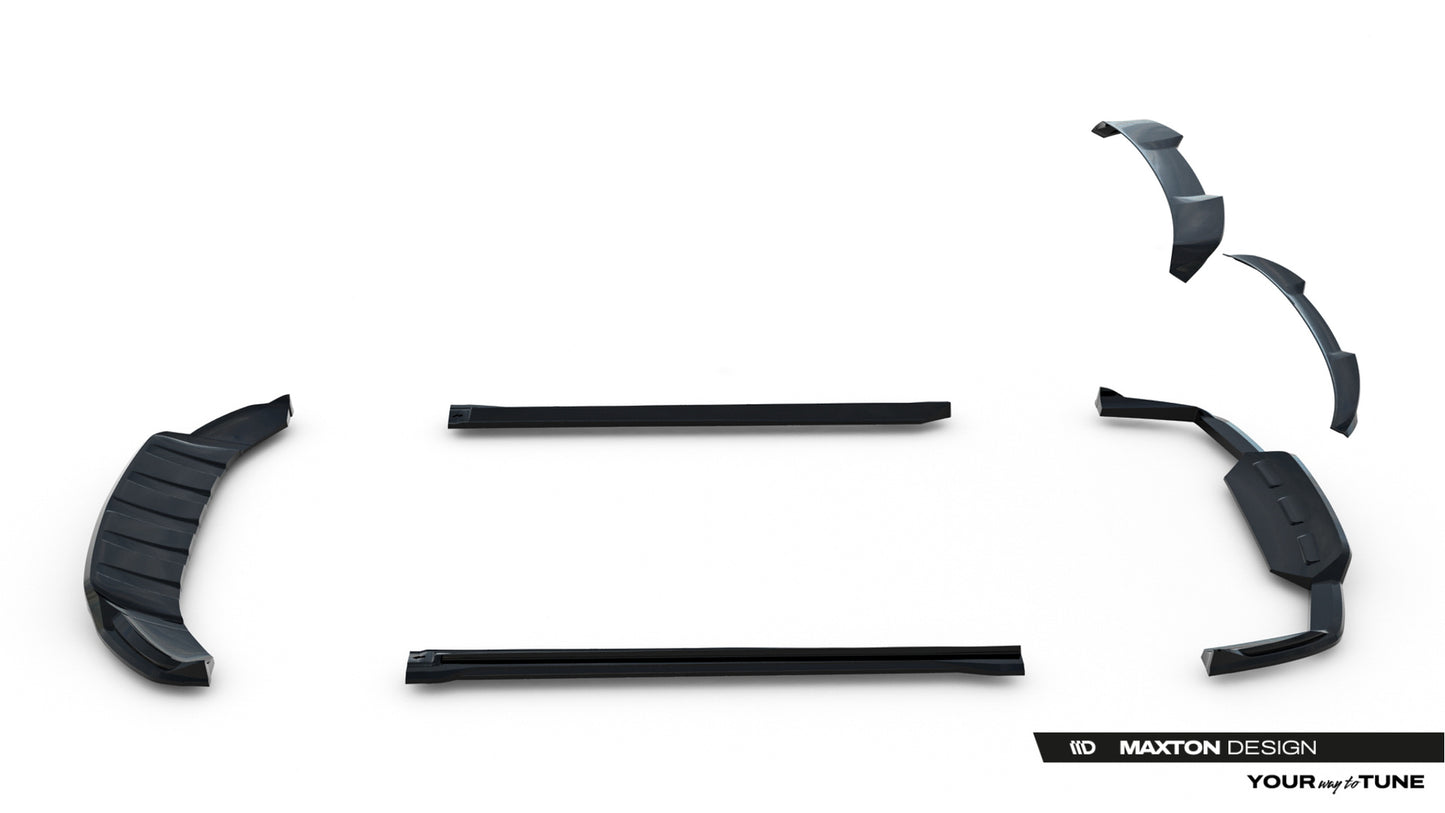 SPLITTER SUITABLE FOR VW GOLF 8 GTI GTD RLINE LOOK GLOSSY BLACK SPORTY DESIGN 