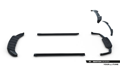 SPLITTER SUITABLE FOR VW GOLF 8 GTI GTD RLINE LOOK GLOSSY BLACK SPORTY DESIGN 