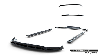 SPLITTER SUITABLE FOR VW GOLF 8 GTI GTD RLINE LOOK GLOSSY BLACK SPORTY DESIGN 